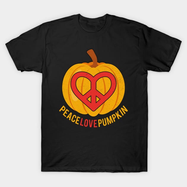 Peace Love Pumpkin Thanksgiving T-Shirt by MZeeDesigns